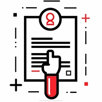 Icône de contrôle du niveau de qualification du personnel